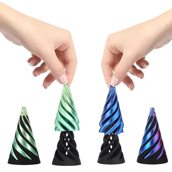 TwistQuest 3D Printed Fidget Spiral Cone Toy Multiple Colors — photo 5