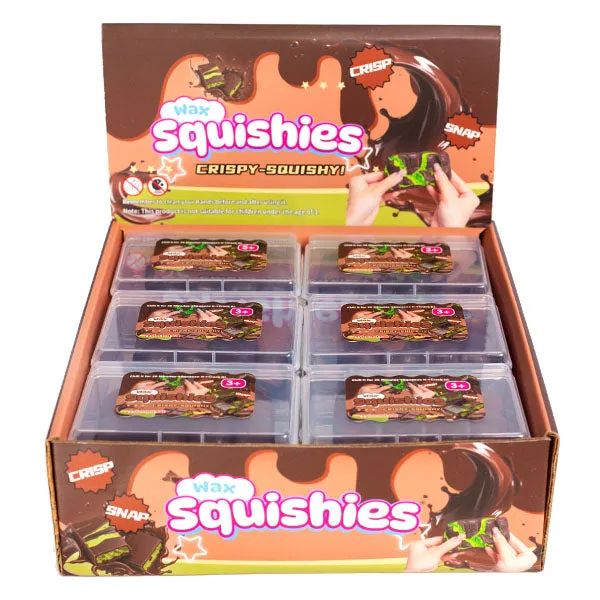 Wax Squishies Chocolate Bar Wax Crackle Fidget Clay Toy