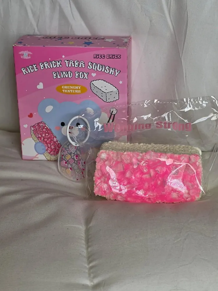 Wenqing Strong Squishy Rice Brick Flamingo Pink