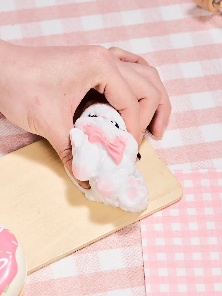 White Cat with Pink Bow Taba Squishy — photo 4