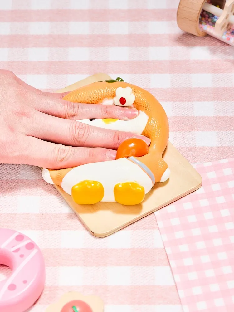 White Duck with Orange Tomato Hat Taba Squishy — photo 5