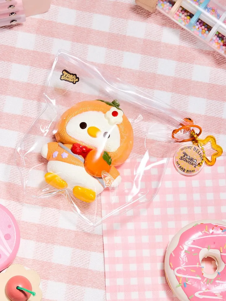 White Duck with Orange Tomato Hat Taba Squishy — photo 6