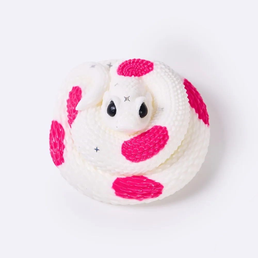 White-fuchsia Snake Taba Squishy