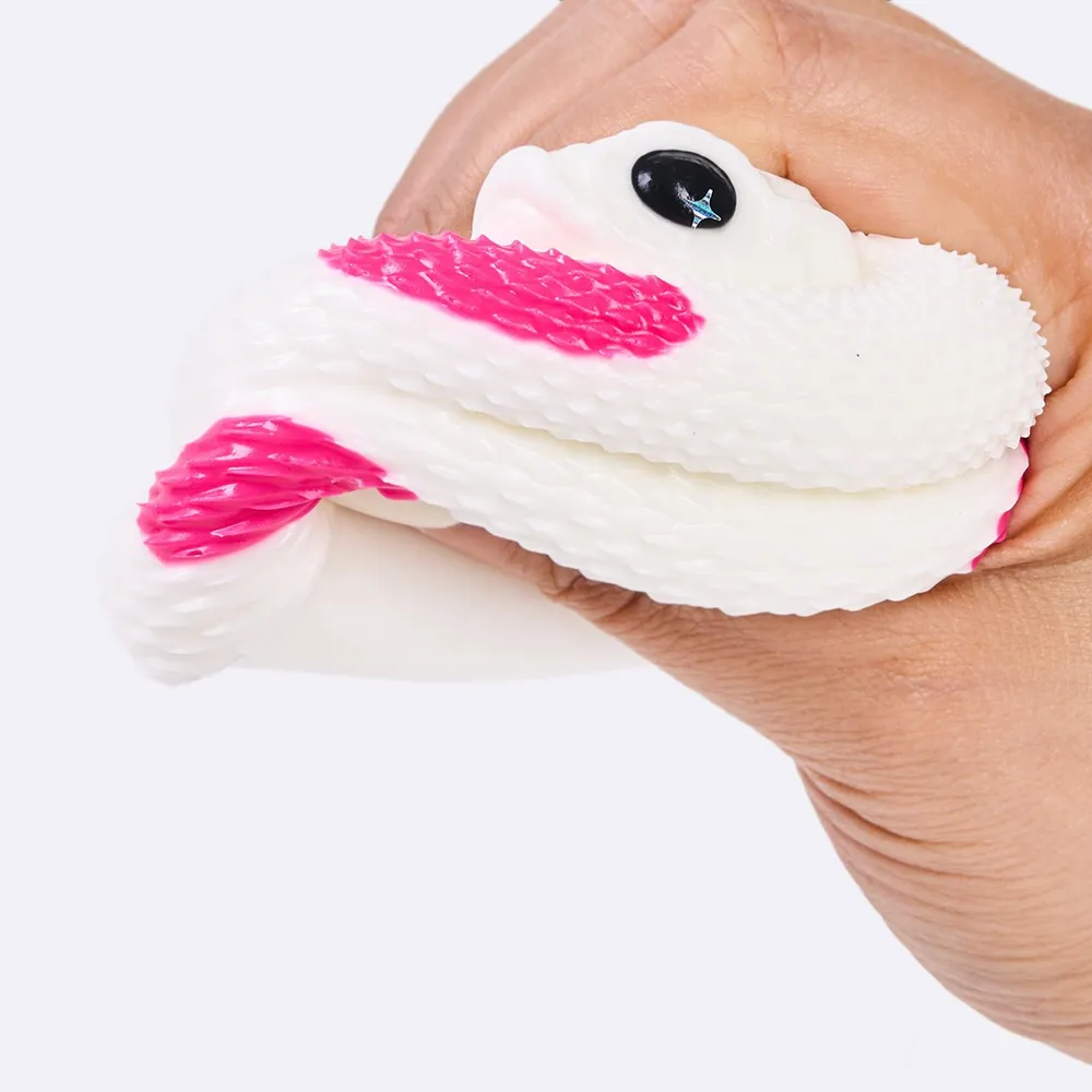 White-fuchsia Snake Taba Squishy — photo 2