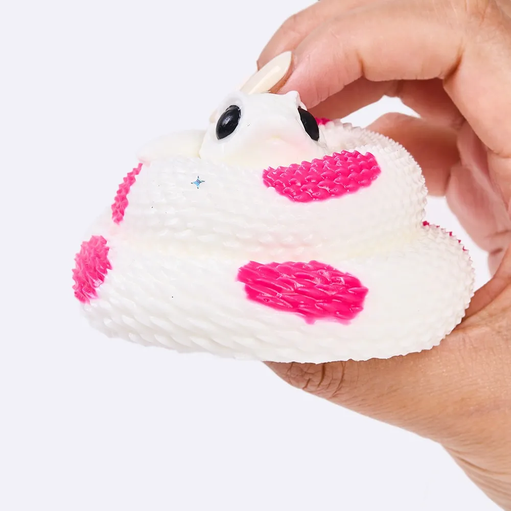 White-fuchsia Snake Taba Squishy — photo 4