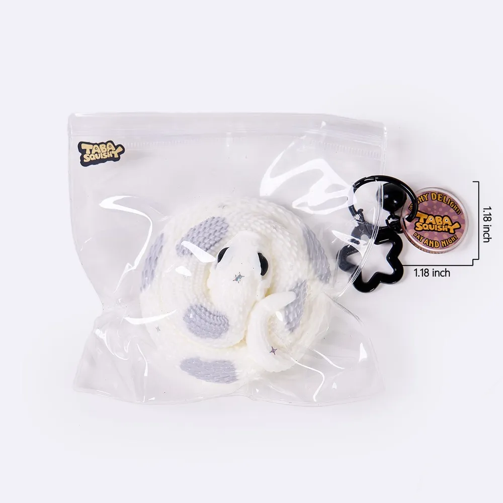 White-gray Snake Taba Squishy — photo 6