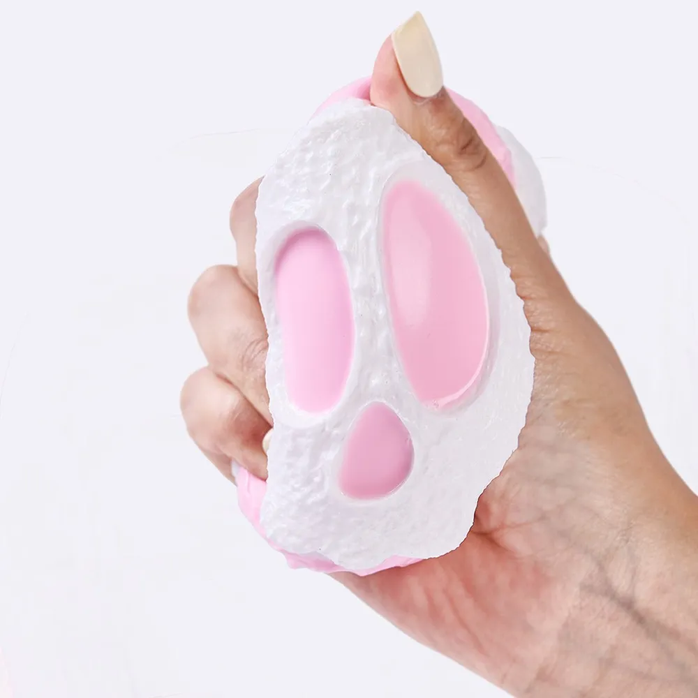 White-pink Skull Sandwich Cookie Taba Squishy — photo 3