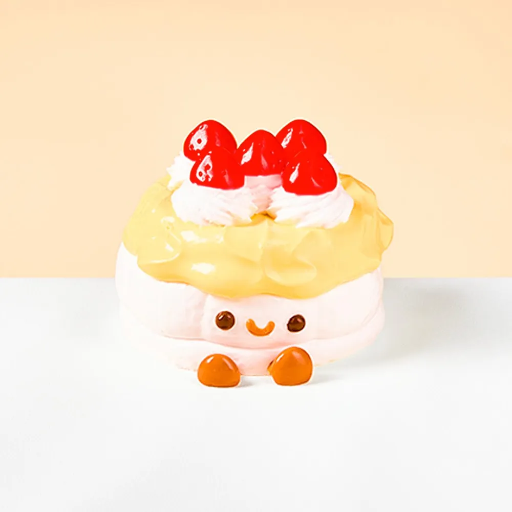 Yellow Strawberry Tart Cake Taba Squishy
